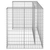 vidaXL Gabion Wall for Garbage Bins Galvanised Steel 180x100x110 cm