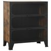 vidaXL Storage Cabinets 2 pcs Rustic Brown 72x36x82 cm Metal and MDF
