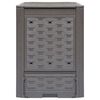 vidaXL Garden Composter Brown 60x60x83 cm 300 L Plastic Rattan