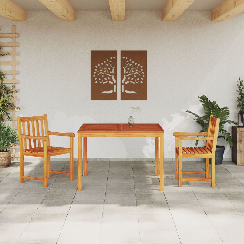 vidaXL 3-Piece Garden Dining Set - Solid Acacia Wood