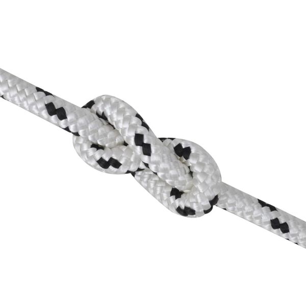 vidaXL Braided Rope Coil Boat Line Polyester 12 mm x 50 m