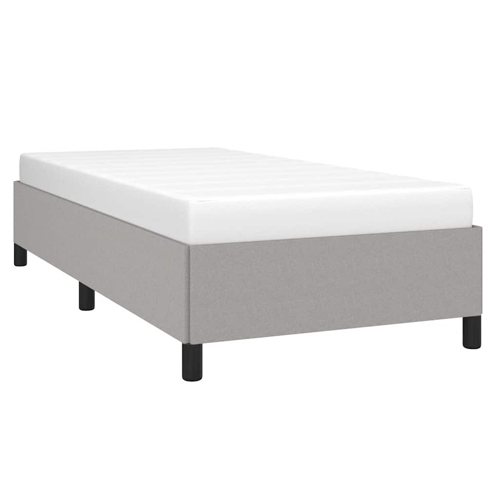 vidaXL Bed Frame without Mattress Light Grey 100x203 cm Twin XL Fabric
