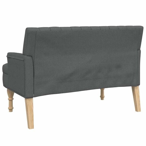 vidaXL Bench with Cushions Dark Grey 113x64.5x75.5 cm Fabric