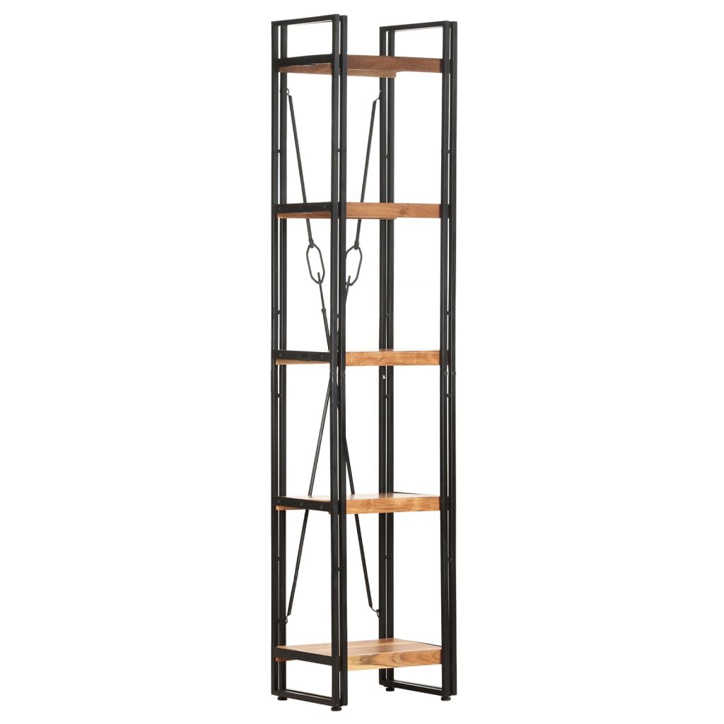 vidaXL 5-Tier Bookcase 40x30x180 cm Solid Acacia Wood