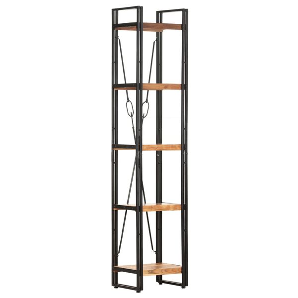 vidaXL 5-Tier Bookcase 40x30x180 cm Solid Acacia Wood