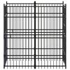 vidaXL Outdoor Dog Kennel Steel 1.84 m²