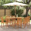 vidaXL Garden Dining Set 7 pcs Brown Solid Teak Wood