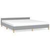 vidaXL Bed Frame without Mattress Light Grey California King Fabric
