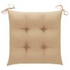 vidaXL Garden Chairs with Tea Table and Cushions Solid Acacia Wood