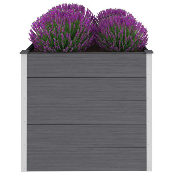 vidaXL Garden Raised Bed WPC 100x100x91 cm Grey