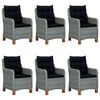 vidaXL 9 Piece Garden Dining Set Light Grey