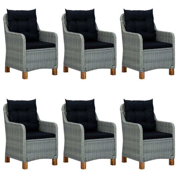 vidaXL 9 Piece Garden Dining Set Light Grey
