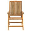 vidaXL Reclining Garden Chairs with Cushions 2 pcs Solid Wood Teak