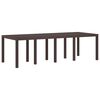 vidaXL Garden Dining Set 9 pcs Brown Polt rattan