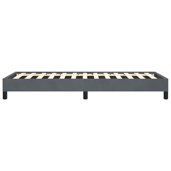 vidaXL Bed Frame without Mattress Dark Grey 100x203 cm Twin XL Velvet