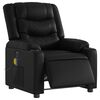 vidaXL Electric Massage Recliner Chair Black Faux Leather