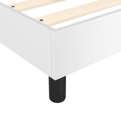 vidaXL Box Spring Bed Frame White 100x203 cm Twin XL Faux Leather