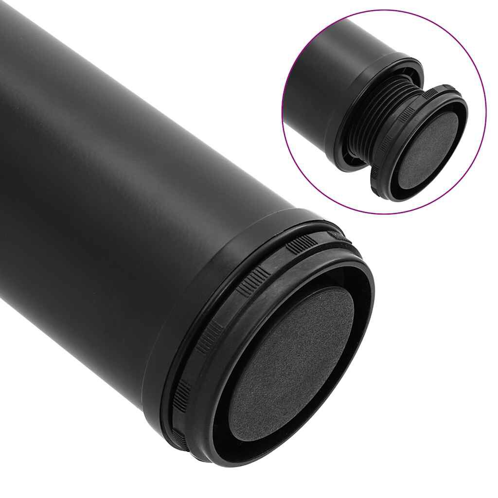 4 Height Adjustable Table Legs Black 710 mm
