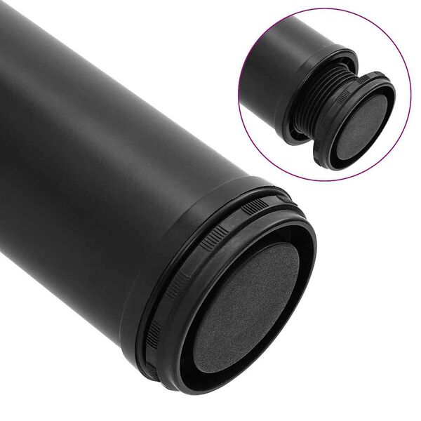 4 Height Adjustable Table Legs Black 710 mm