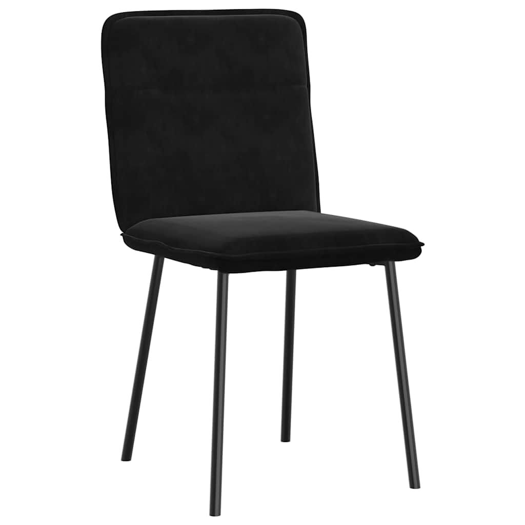 vidaXL Dining Chairs 2 pcs Black Velvet