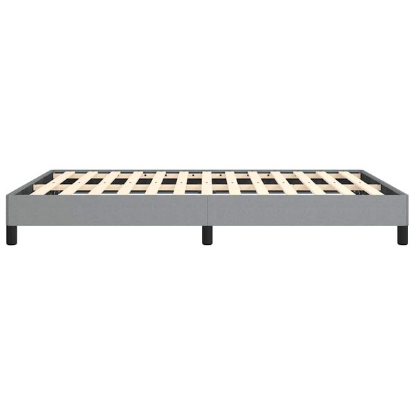 vidaXL Bed Frame without Mattress Light Grey 137x190 cm Full Fabric