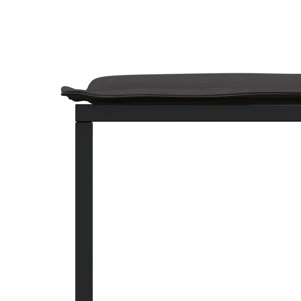 vidaXL 13 Piece Garden Dining Set with Cushions Black Textilene