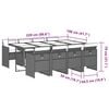 vidaXL 9 Piece Garden Dining Set with Cushions Brown Poly Rattan