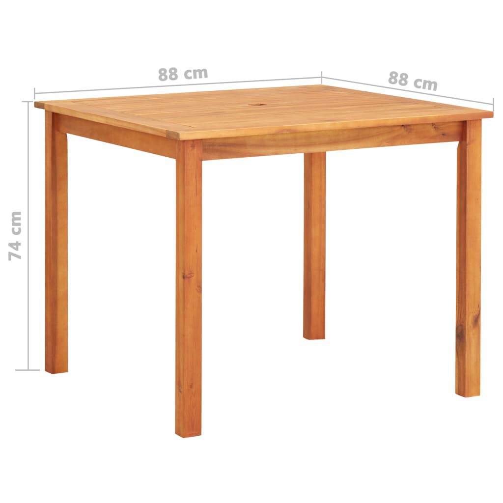 vidaXL 3 Piece Garden Dining Set with Cushions Solid Acacia Wood
