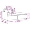 vidaXL Modular Sofa with Footstool&Cushions Velvet Dark Grey