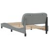 vidaXL Bed Frame without Mattress "Hvar" Light Grey 100x203 cm Fabric