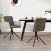 vidaXL Swivel Dining Chairs 2 pcs Light Grey Velvet