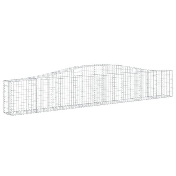 vidaXL Arched Gabion Baskets 3 pcs 400x30x60/80 cm Galvanised Iron