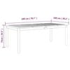 vidaXL 7 Piece Garden Dining Set Solid Wood Acacia Grey