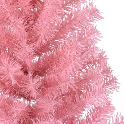 vidaXL Artificial Half Christmas Tree with Stand Pink 120 cm PVC