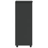 vidaXL Rolling Cabinet with Drawers MOSS Grey Solid Wood Pine