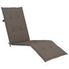 vidaXL Outdoor Deck Chair with Footrest and Cushion Solid Acacia Wood