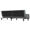 vidaXL Sofa Bed with Armrests Light Grey Fabric