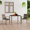 vidaXL Garden Chairs with Cushions 2 pcs Poly Rattan Grey