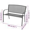 vidaXL Garden Bench 108 cm Steel and Mesh Anthracite