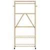vidaXL Clothes Rack with Shelves and Wheels 90x40x179.5 cm Bamboo