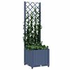 vidaXL Garden Planter with Trellis Blue Grey 40x40x136 cm PP