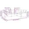 vidaXL Modular Sofa with Cushions Velvet Dark Grey