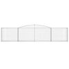 vidaXL Arched Gabion Baskets 5 pcs 400x30x80/100 cm Galvanised Iron