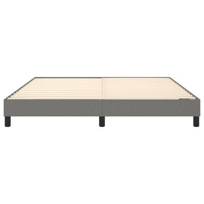 vidaXL Box Spring Bed Frame Dark Grey 183x213cm California King Fabric