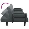 vidaXL Sofa Bed with Armrests Dark Grey Fabric