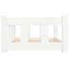 vidaXL Dog Bed White 65.5x50.5x28 cm Solid Wood Pine