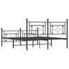 vidaXL Metal Bed Frame without Mattress with Footboard Black 150x200cm