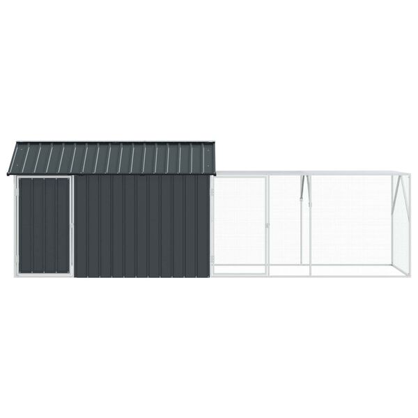 vidaXL Bird Cage Anthracite 416.5 x 103 x 142 cm Galvanised Steel