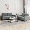 vidaXL 2 Piece Sofa Set Dark Grey Fabric