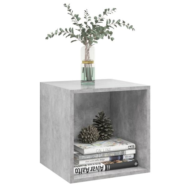 vidaXL Wall Cabinet Concrete Grey 37x37x37 cm Engineered Wood